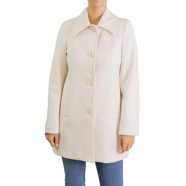 Cappottino corto con cinta e bottoni tinta unita Options